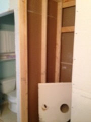 new wall, old ceiling